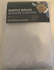 Shower Curtain White Waffle 72 x 72 Heavyweight Fabric  Hotel Quality New