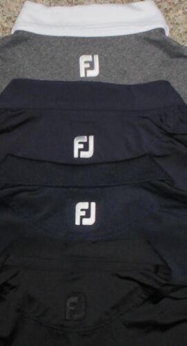 LOT 4 FOOTJOY FJ POLO PERFORMANCE GOLF SHIRTS MEN MEDIUM SOLID BLACK NAVY WHITE - Picture 2 of 8