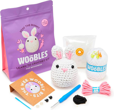 The Woobles Beginners Crochet Kit with Easy Peasy Yarn as Seen on Shark Tank - w