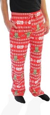 STAR WARS Mandalorian Grogu Face Baby Yoda Adult Men's Pajama Sleep Large