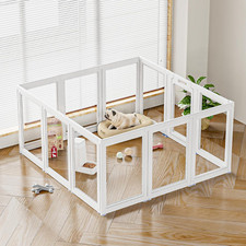 Clear Acrylic Dog Playpen Transparent Dog Playpen Indoor, Easy Assemble Clear Pe