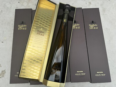 Lot Of 6 Don Julio 1942 Tequila  Empty Bottles 750ml With Box (READ DESCRIPTION)
