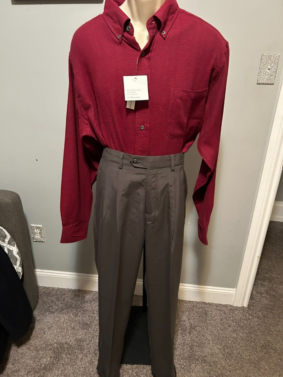 CROFT & BARROW GRAY & BLACK PLEATED CUFFED PANTS 32/30 NWT | eBay CROFT & BARROW GRAY & BLACK PLEATED CUFFED PANTS 32/30 NWT | eBay