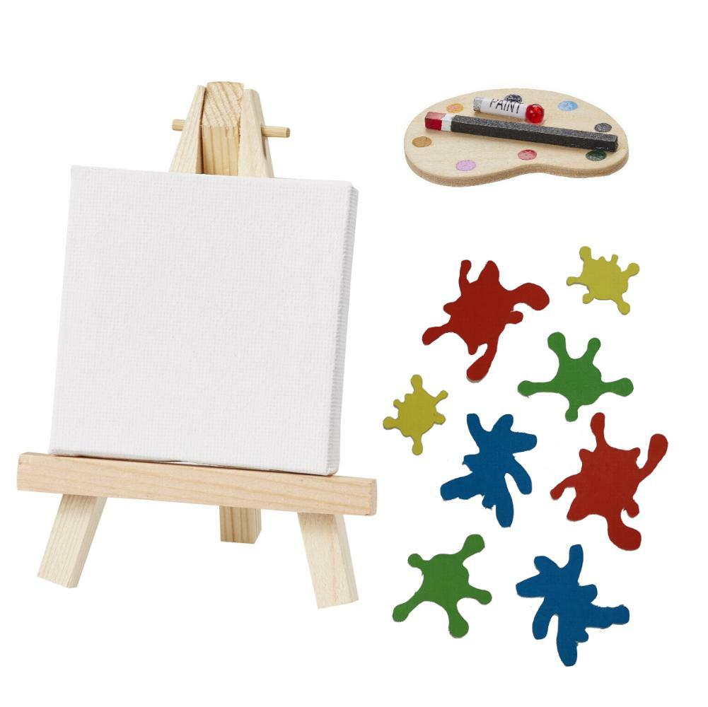 Odoria 1/12 Miniatur Staffelei Mit Pinsel-Set – Perfekt Für Puppenhaus & Deko