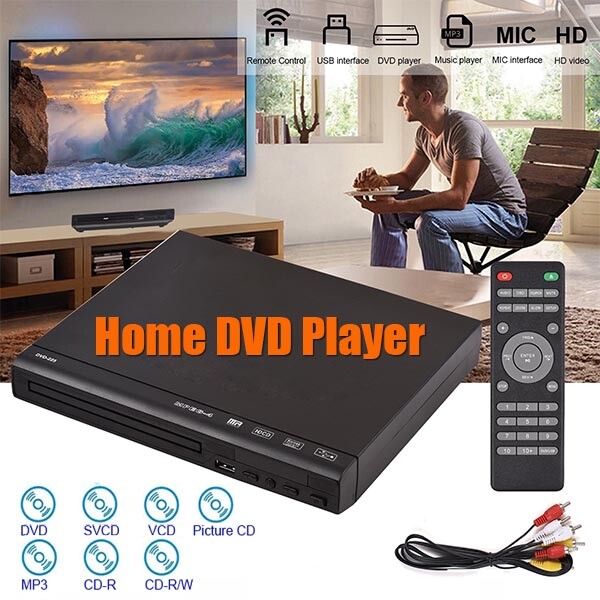 2024 DVD Player All Region Free DVD CD Disc Player AV Output