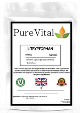 L-Tryptophan 500mg Capsules – Mood & Sleep Support by PureVital