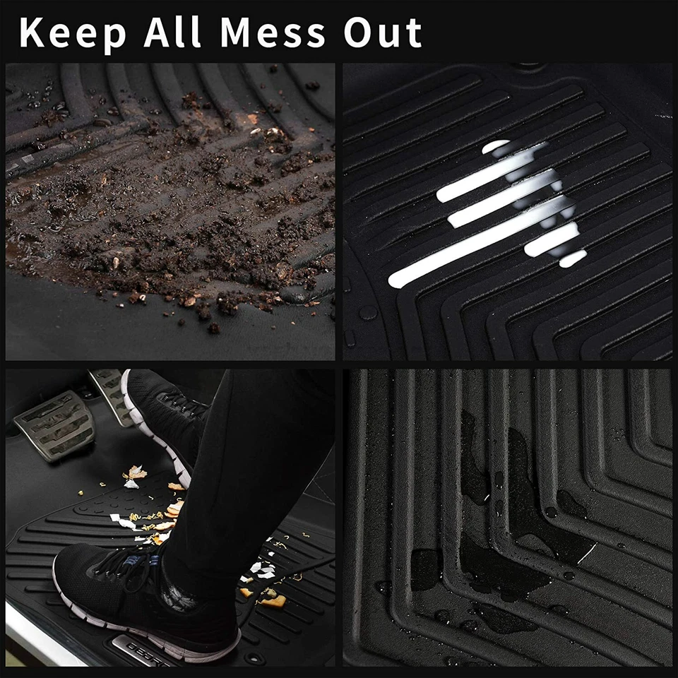 OEDRO Floor Mats for 2019-2024 Dodge Ram 1500 Crew Cab All Weather TPE Liners - Image 3 of 4