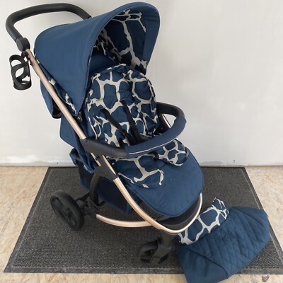 Rose Gold My Babiie Mb200 Blue Chevron Pushchair Babiie Cosy Toes