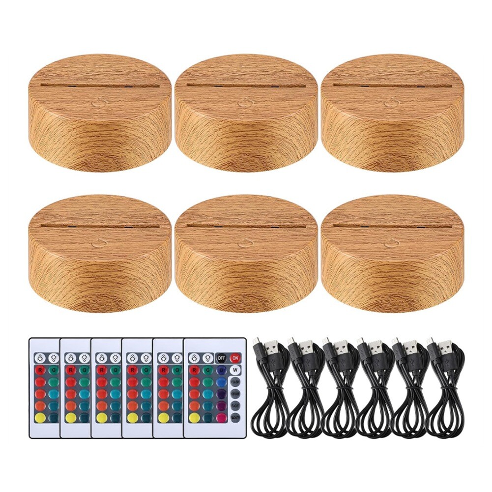 Christmas 3D Night LED Lamp Base Gift 16 Colors LED Light Display Base with3398