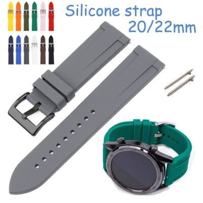 Waterproof Sport Silicone Watch Band 20mm 22mm Rubber Strap Replacement Bracelet