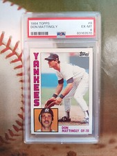 1984 Topps #8 Don Mattingly Yankees RC Rookie Card - PSA EX-MT 6