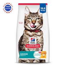 Dry Cat Food 15.5 lb Bag Hill s Science Diet Indoor Senior Adult 7+ Chicken 6.13 per pound