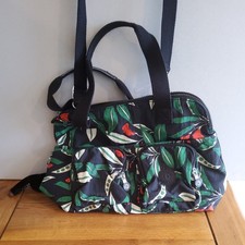 Borsa a mano Kipling tracolla multicolore floreale con ciondolo borsa scimmia Davina ottime condizioni