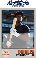 Eric Booth Jr. Custom Baseball Card Baltimore...
