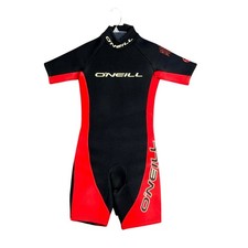 O'Neill Reactor 2 1mm Wetsuit Mens Medium Black Red Classic Surf Skater Back Zip