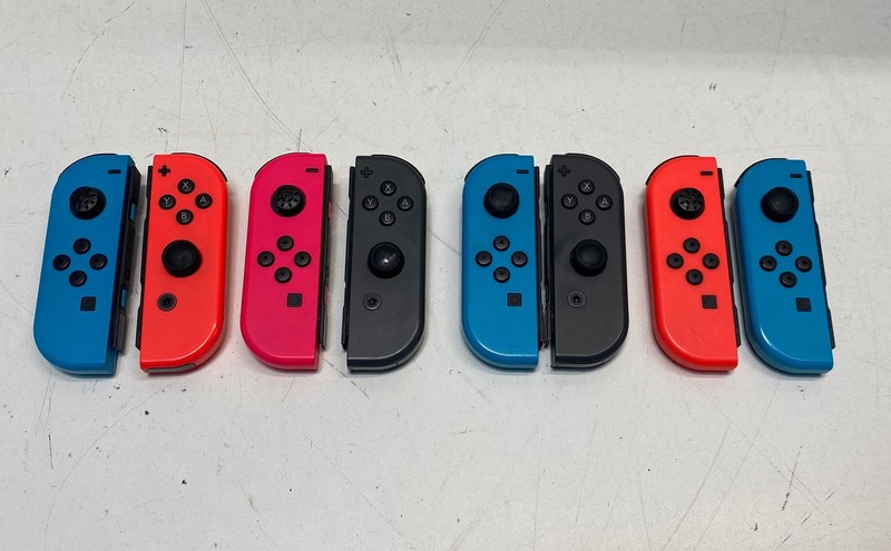 Nintendo Switch Joy-Con Controller 8 Piece Lot Mixed Colors For Parts