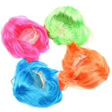Colorful Party Wigs Charming Cosplay Hair Reusable High Temperature Fiber