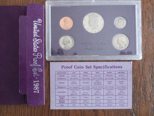 4 (Four) Clad Mint Proof Sets U.S.  Years  1987  1988  1989  1990 - Picture 3 of 10