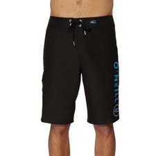 O'NEILL Mens Santa Cruz Solid 2.0 Boardshorts Size 42 Black Drawstring NWOT