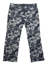 Vtg Polo Jeans Co. Ralph Lauren Women  s 8 Floral Hibiscus Cropped Pants Nylon