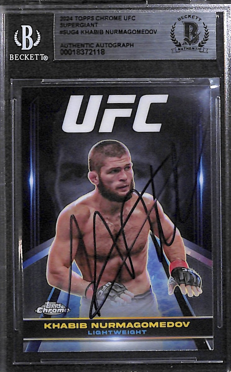KHABIB NURMAGOMEDOV SIGNED AUTO'D 2024 TOPPS CHROME UFC SUPERGIANT