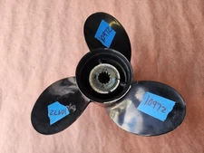 ALUMINUM 10 7/8" X 11P MERCURY BLACK MAX PROP, 48-85632 A40 11P 13 SPLINE P10972