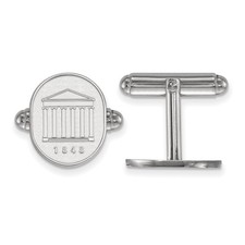 Sterling Silver University of Mississippi Crest Cuff Links