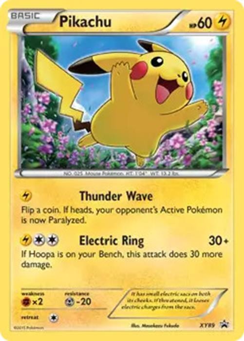 Pikachu - XY89 - Pokemon XY Promo Holo Rare Card LP