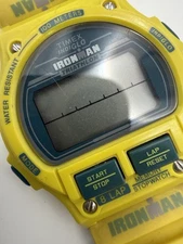 Timex Ironman Triathlon Yellow Green 8-Lap Indiglo 1986-model Vintage Watch Rare