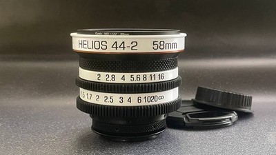 ANAMORPHIC Helios 44 2/58mm Cine mod lens, Canon EF mount vintage lens   