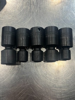 Snap On Tools  3/8 Drive Impact Swivel Socket Set of 5 7/16 1/2 9/16 5/8 3/4