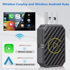 2-in-1 Carplay Wireless Adapter iPhone Apple Plug Play Connect USB Dongle NEW