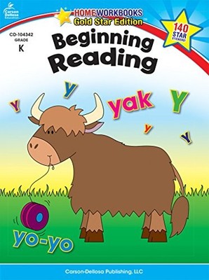BEGINNING READING, GRADE K: GOLD STAR EDITION (HOME By Carson-dellosa Publishing