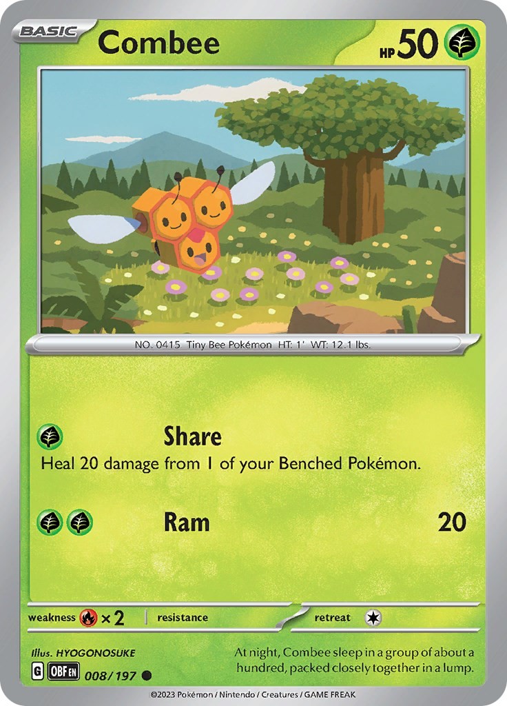 Combee OBF 008/197 Pokémon SV03: Obsidian Flames Common EN NM