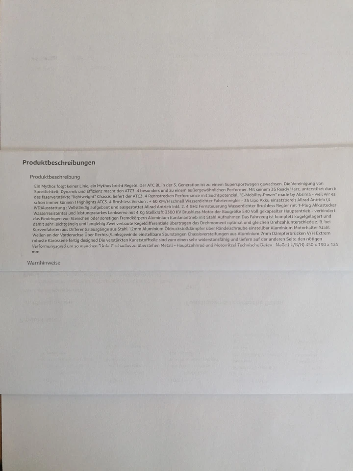 RC Elektro Modellauto Absima ATC 3.4 BL Brushless 1:10 - Bild 4 von 4