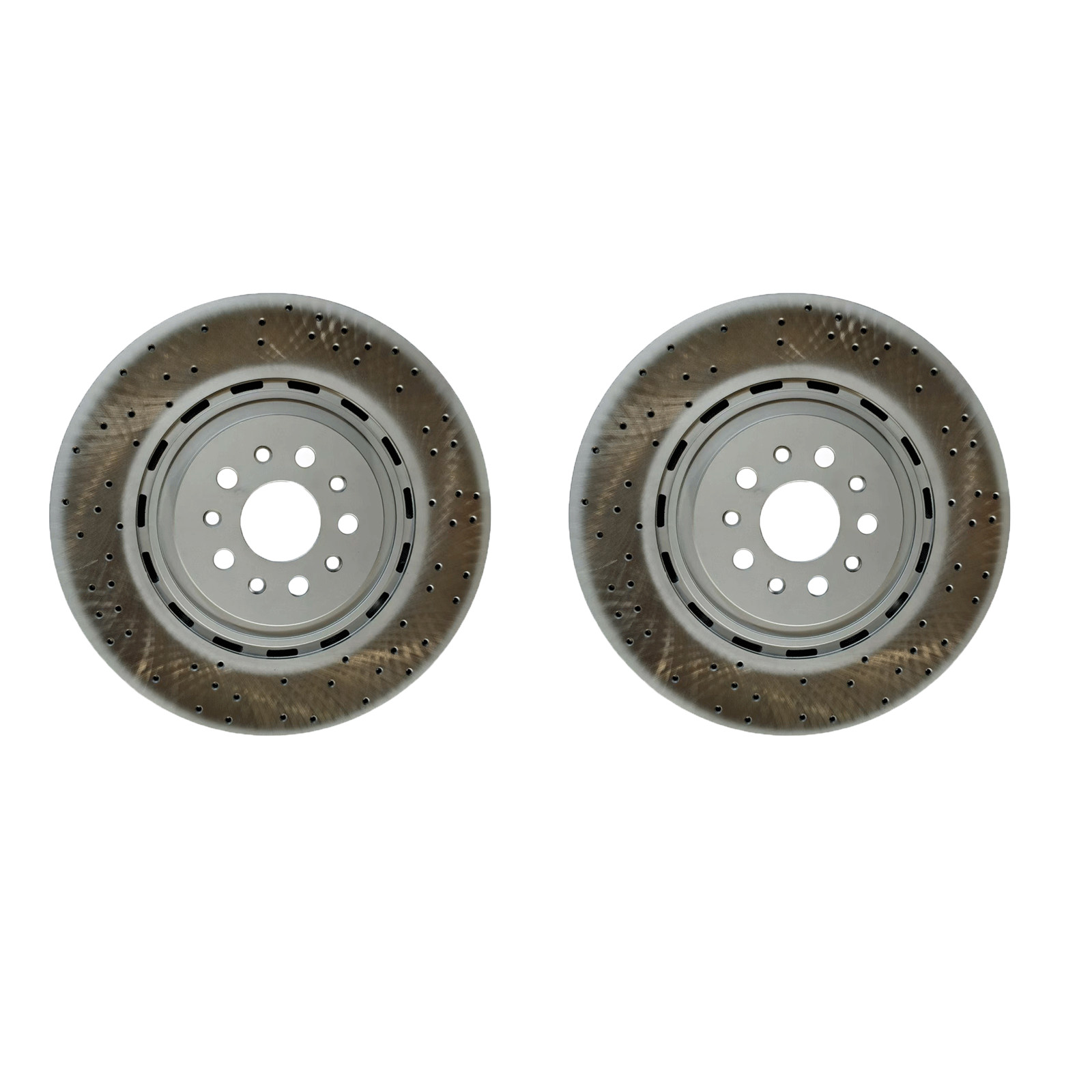 NEW 2Pcs Front Brake Disc Dimpled Rotors Fit For Maserati Levante S 2017-2022