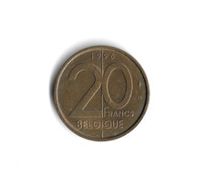 1996 Belgium - 20 Francs - 172 - Nickel Brass - 8.5g