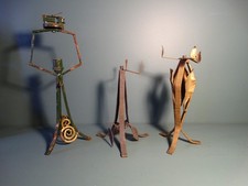 3 pieds de lampe art deco fer forgé