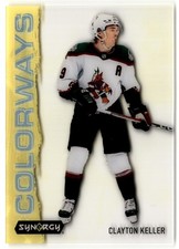 Clayton Keller 2024-25 UD Synergy Colorways Neon Yellow #L-35 Utah Hockey Club