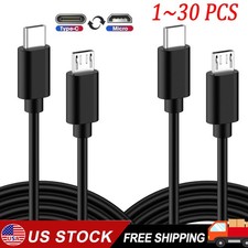 USB Type C to Micro 5V/2.4A Data  Sync Transfer OTG charging cable - Black LOT