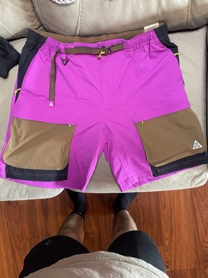Nike ACG Smith Summit Cargo Shorts HV0593-551 Purple Brown Black Men s Size XL