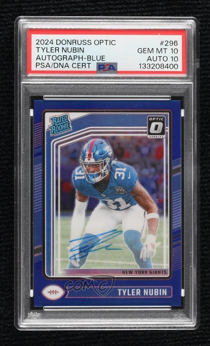 Tyler Nubin Panini Donruss Optic #296 Autograph-Blue