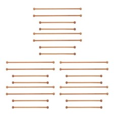  6er-Set Wandteppich-Aufhängestangen: 23 cm und 30 cm lange Holzstangen zur