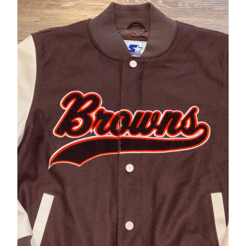 Nuevo con etiquetas Para hombres Cleveland Browns Starter Varsity Throwback - Grande - Marrón Foto 2 de 4