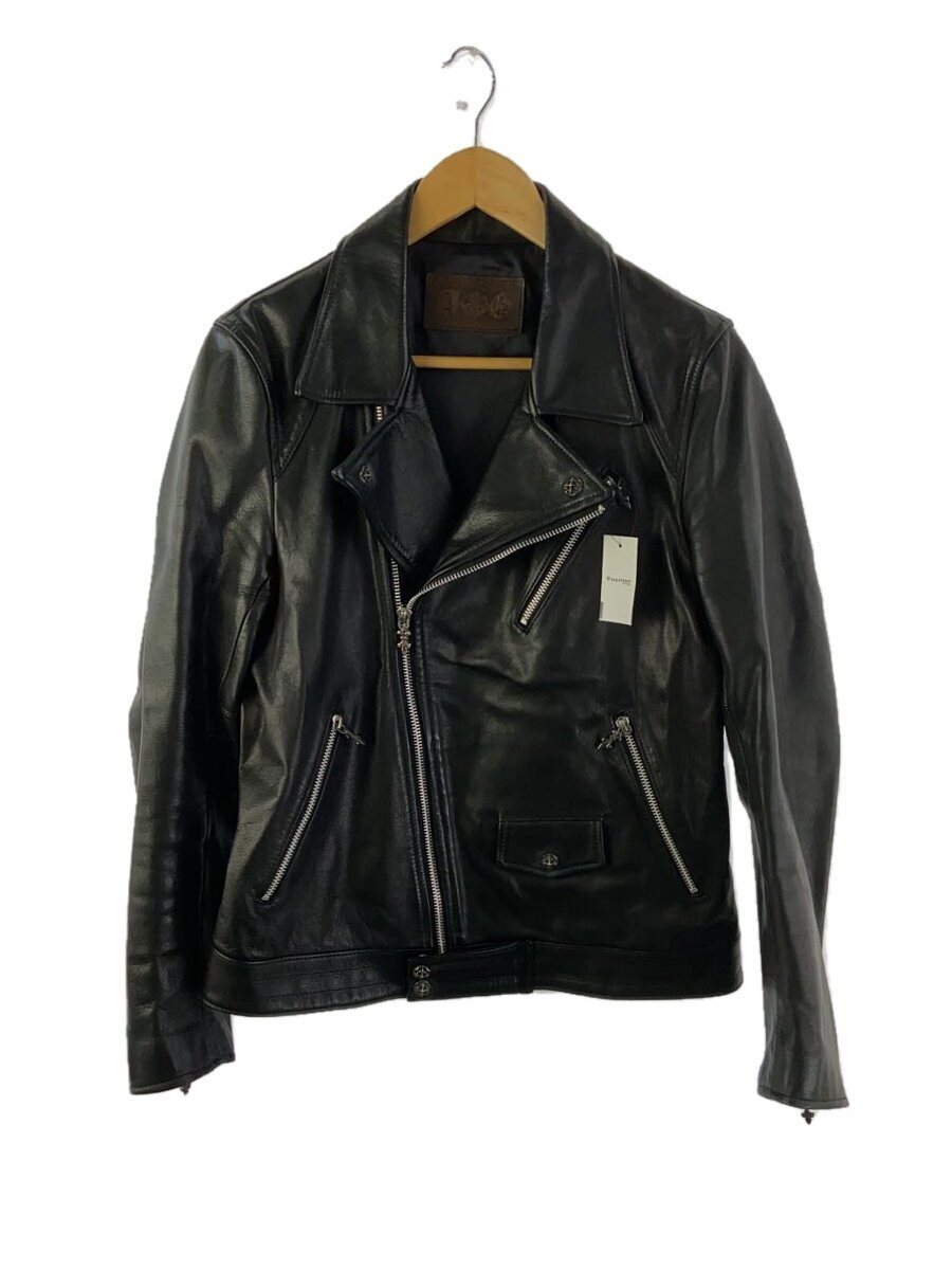 Men's A G Leather Blouson Jacket in Black - Style 372