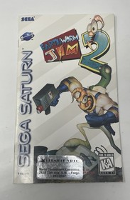 Earthworm Jim 2 (Sega Saturn, 1996), Disc And Manual W/ Reg Card, No Back Cover