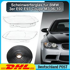 2x Für BMW 3er E92 E93 M3 Coupe Scheinwerferglas Links Rechts Streuscheibe Linse
