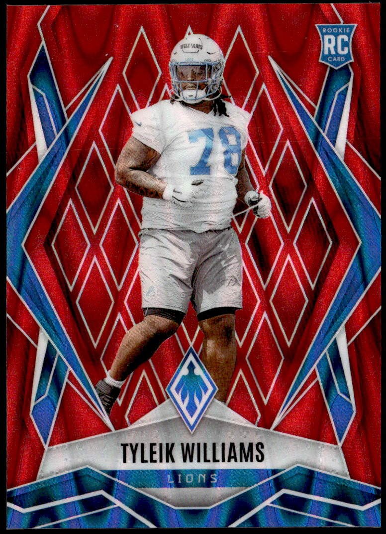 2025 Panini Phoenix #230 Tyleik Williams Red Seismic Prizm #/99 Rookie