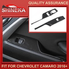 Carbon Fiber Window Lift Switch Button Panel Cover Trim For Chevy Camaro 2017 Carbon Fiber Window Lift Switch Button Panel Cover Trim For Chevy Camaro 2017