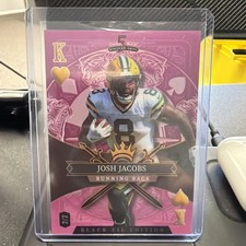 2026 Wild Card 5 Card Draw Stacked Deck Josh Jacobs /2 King of Hearts